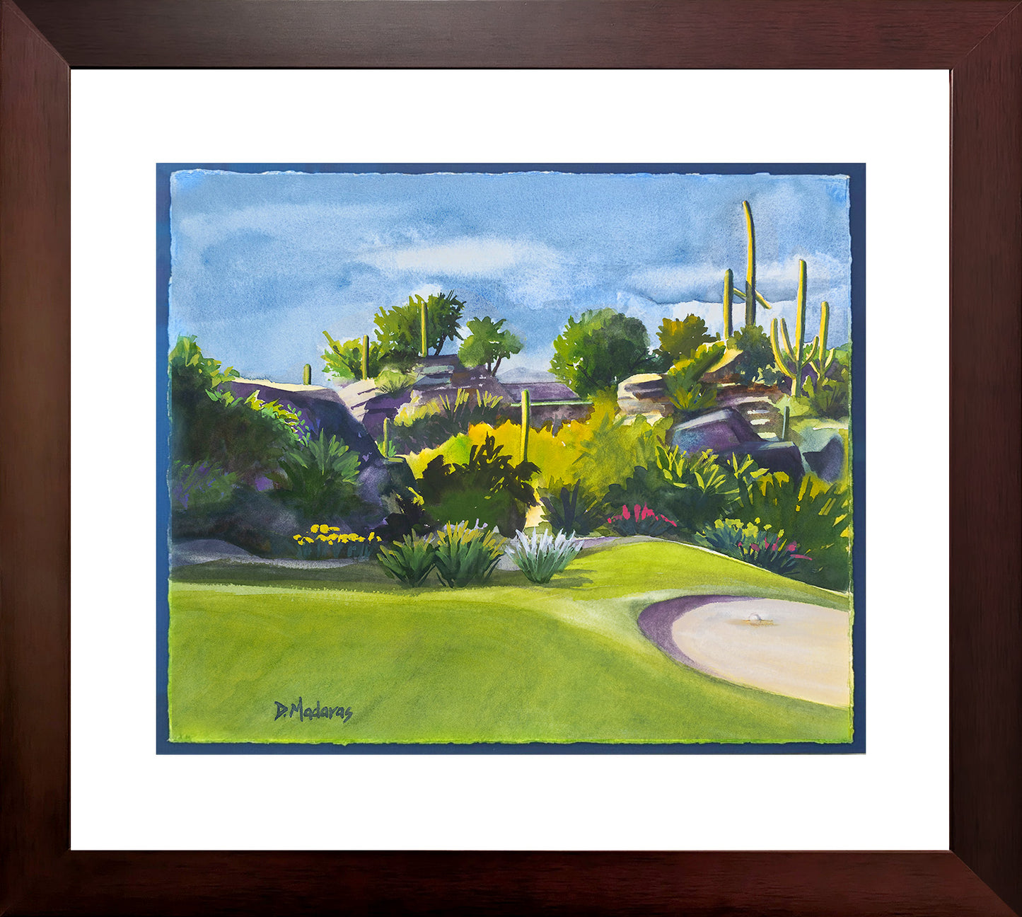 In the Sand by Diana Madaras - 16.5x15" Original Watercolor