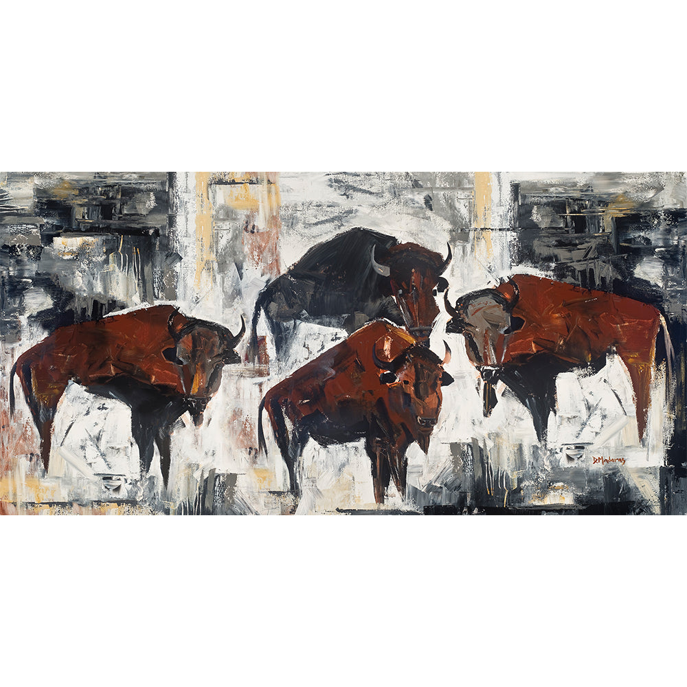 Bison on Parade- Canvas Panorama