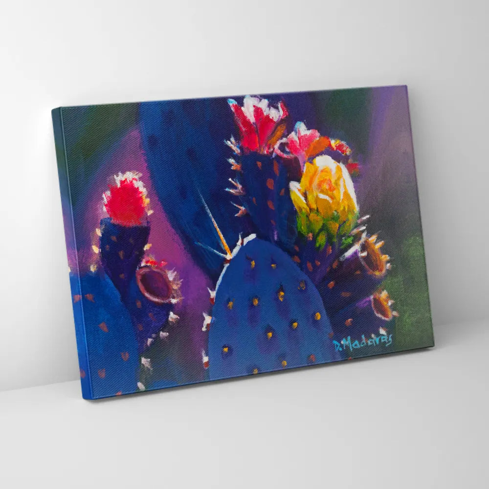 Blue Prickly Pear- Canvas