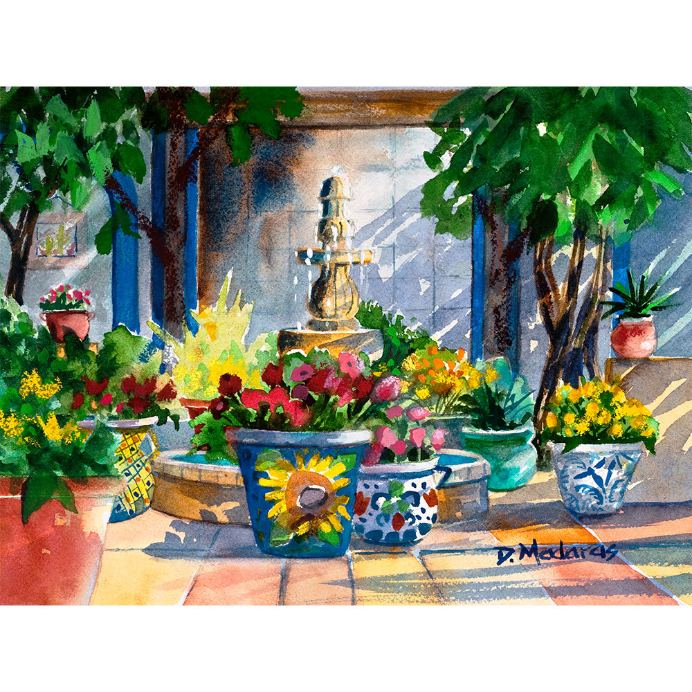 Courtyard Splendor- Matted Print