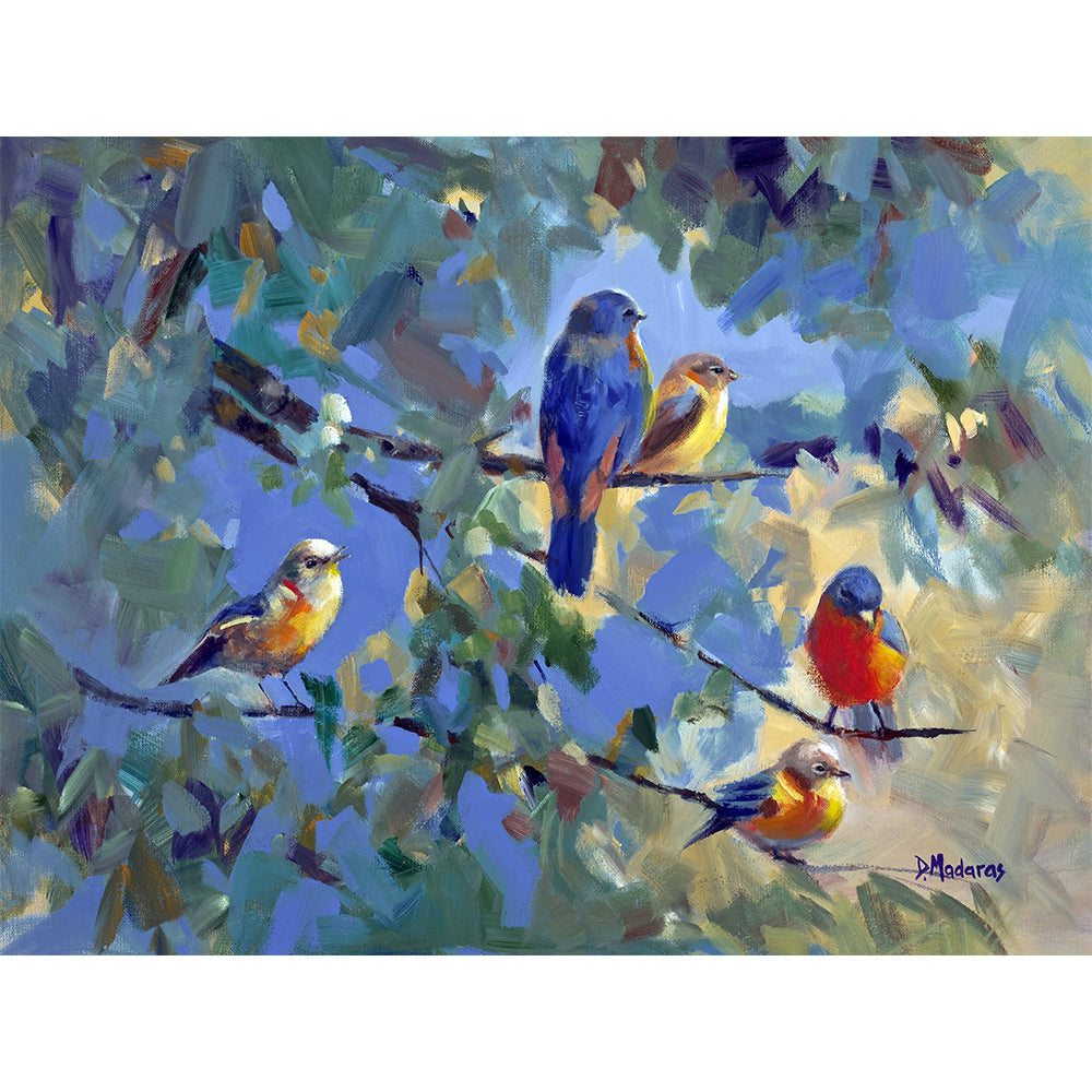 Five Birds- Matted Print