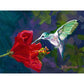 Hummingbird and the Hibiscus- Mini Canvas