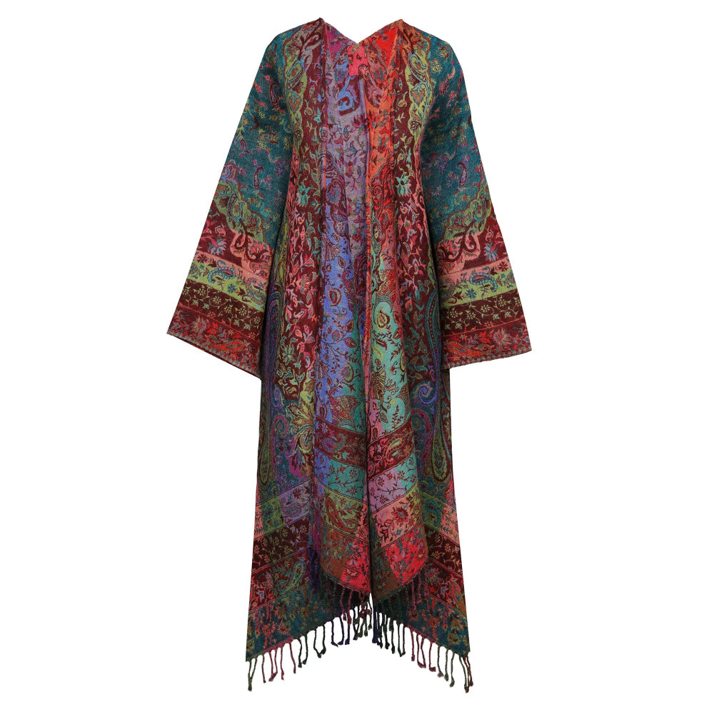 Joseph's Multicolour Boiled Wool Kimono Coat by Pax Philomena