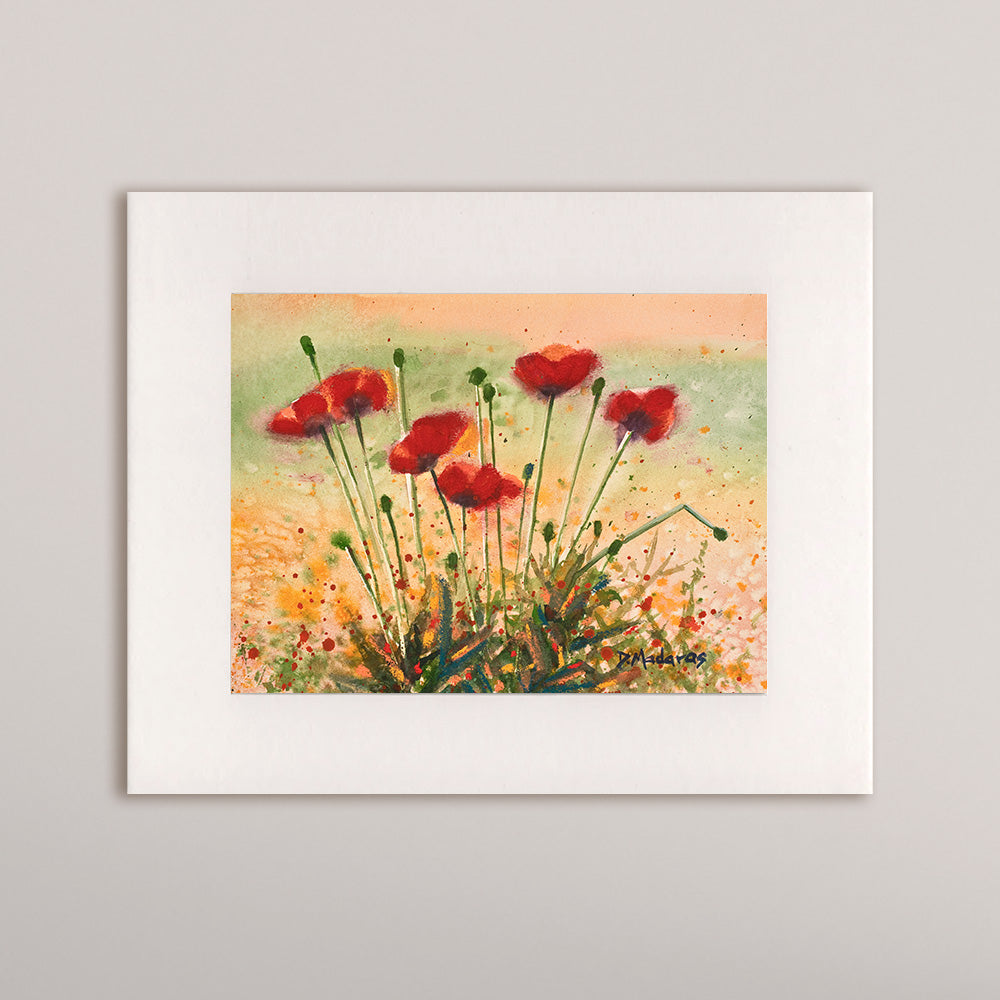 Little Poppies- Matted Print