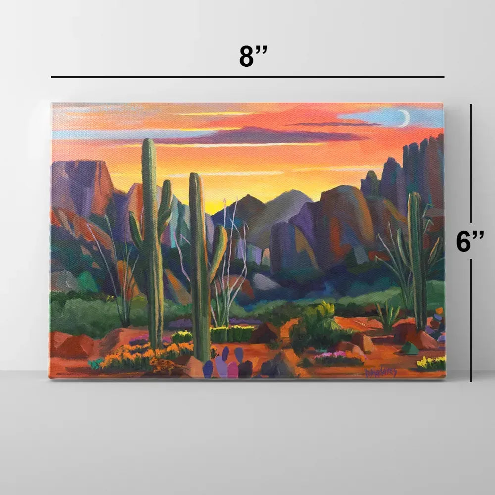 Lizard in the Desert- Mini Canvas