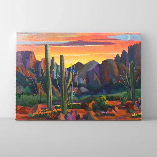 Lizard in the Desert- Mini Canvas