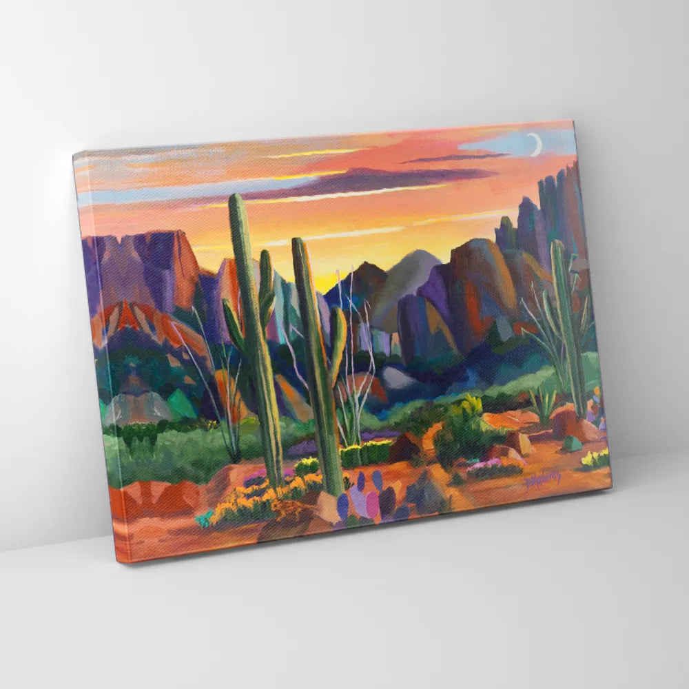 Lizard in the Desert- Mini Canvas