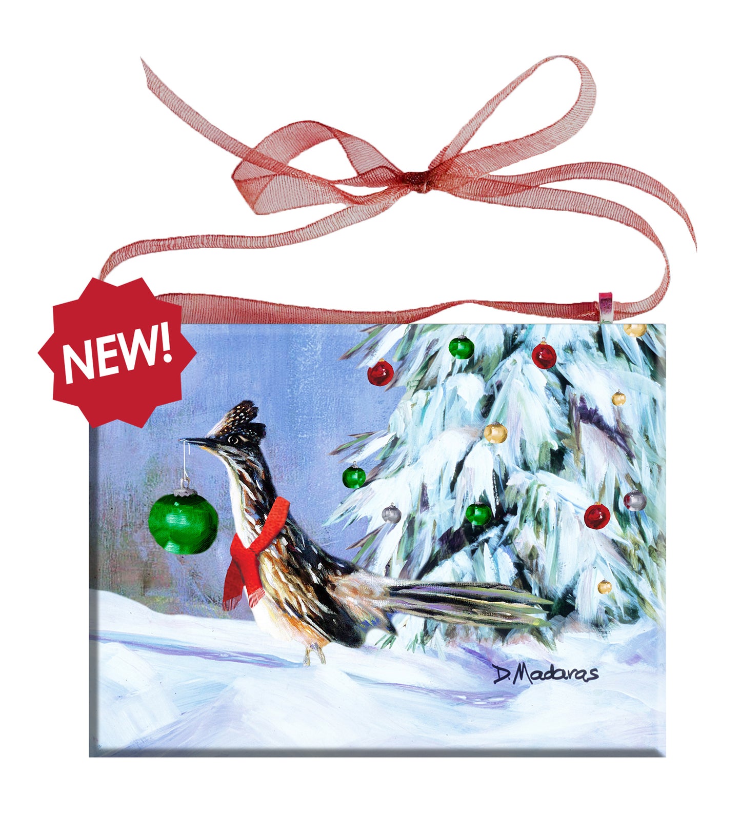Roadrunner in Snow - Ornament