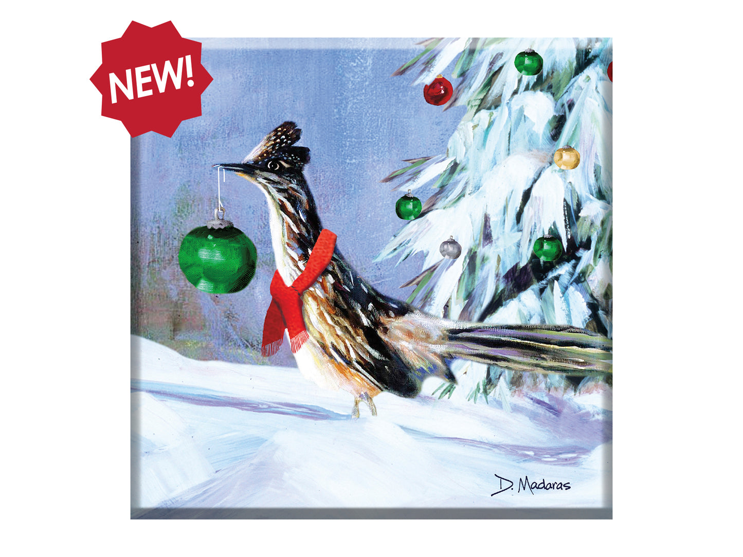 Roadrunner in Snow - Glass Trivet