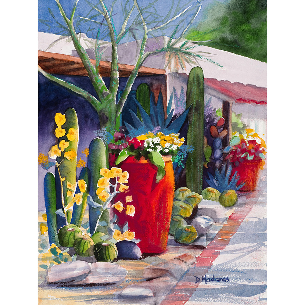 Pots at the Hacienda- Matted Print