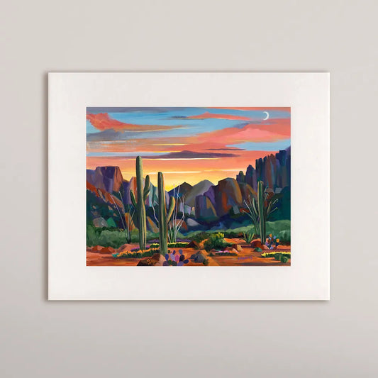 Lizard in the Desert - Matted Print