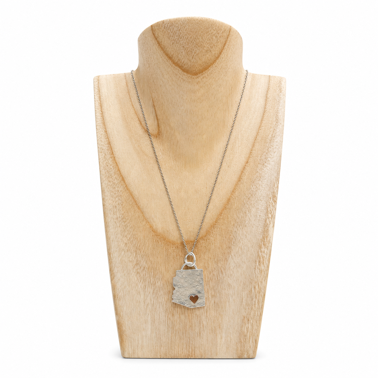 SS Arizona State with Copper Heart Pendant w/ Chain by Renée Lee Jewelry