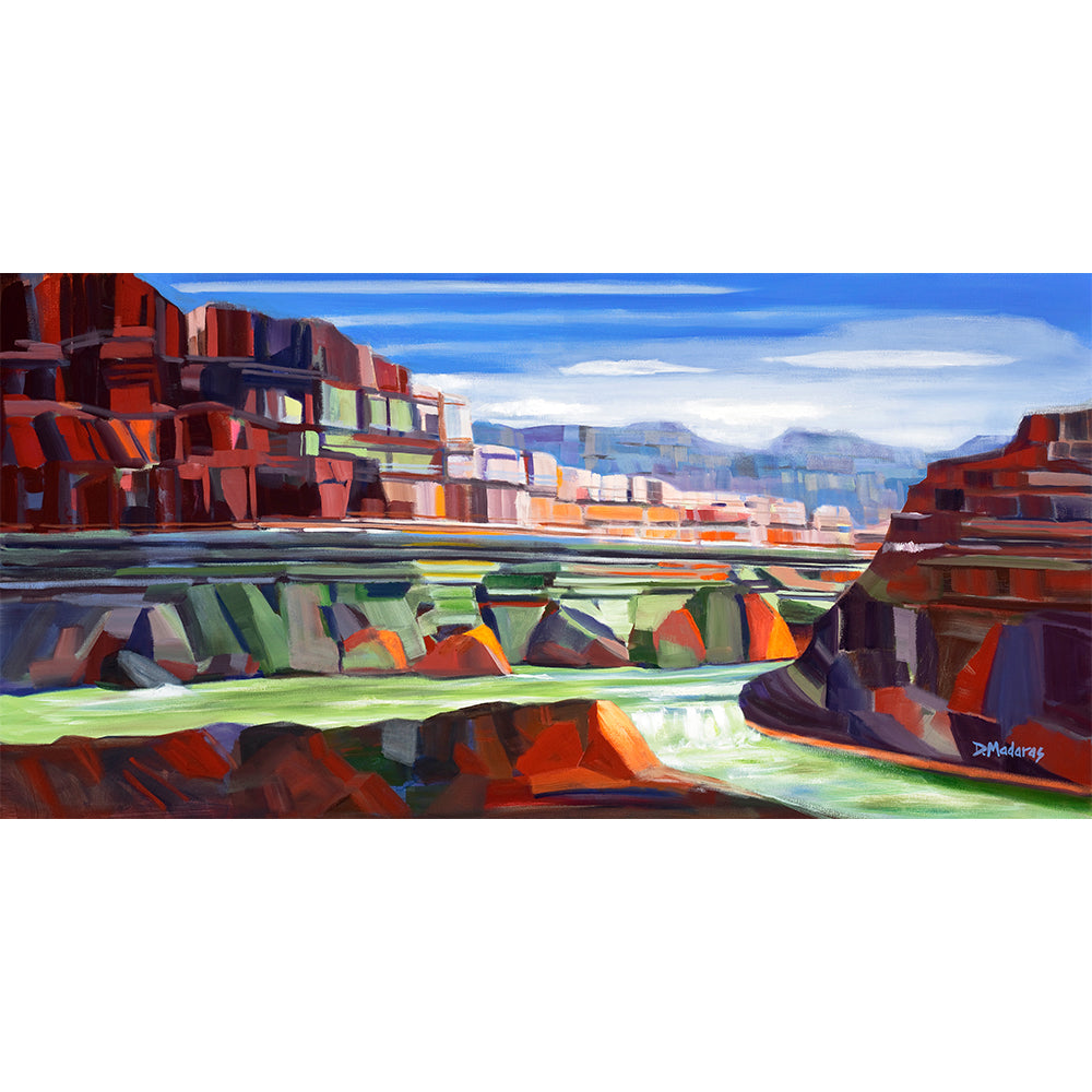 River in the Canyon- Canvas Panorama