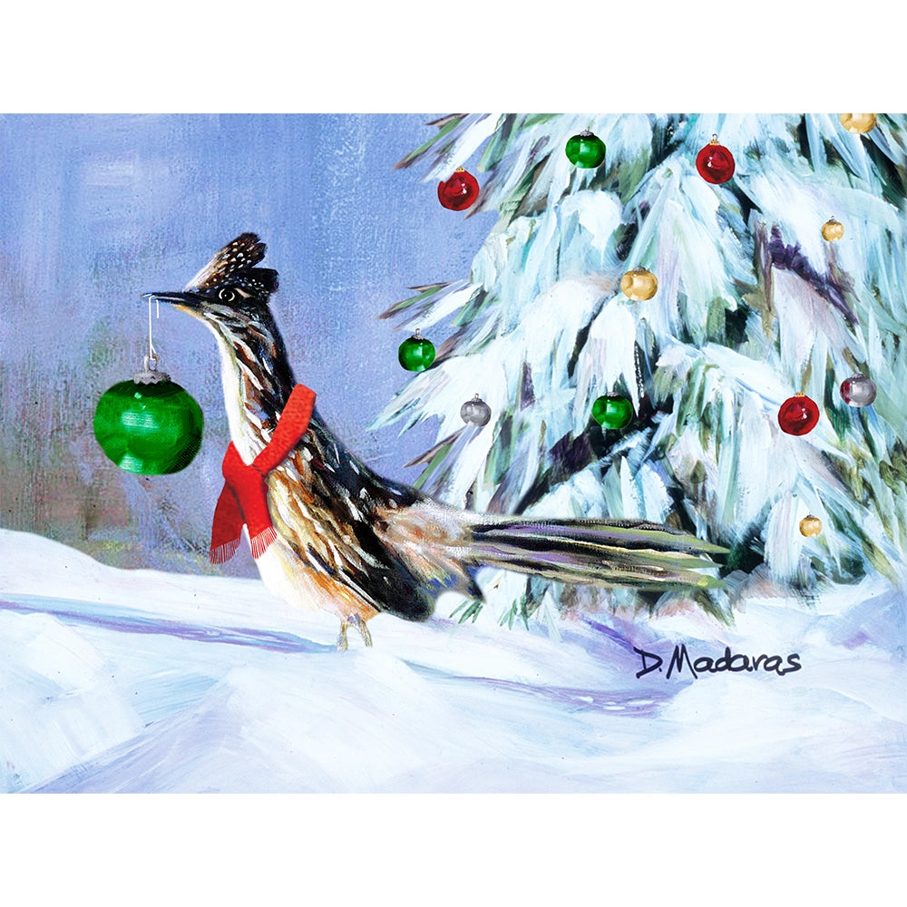 Roadrunner in Snow - Signature Holiday Card Box