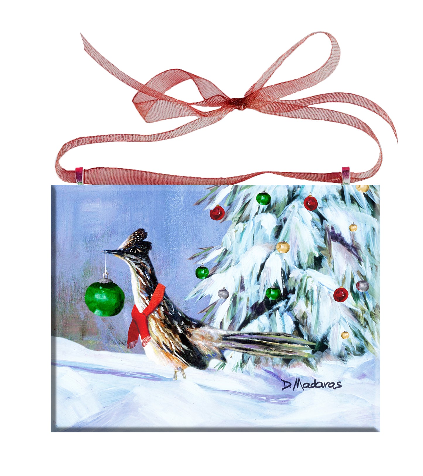 Roadrunner in Snow - Ornament