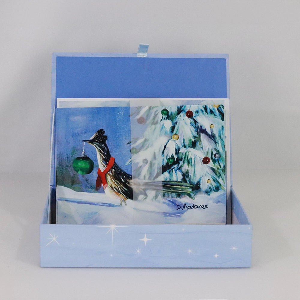 Roadrunner in Snow - Signature Holiday Card Box