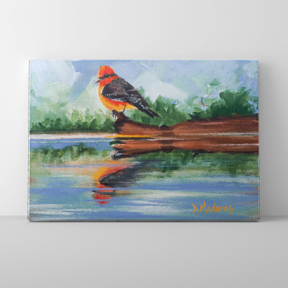 Rob's Red Bird- Canvas