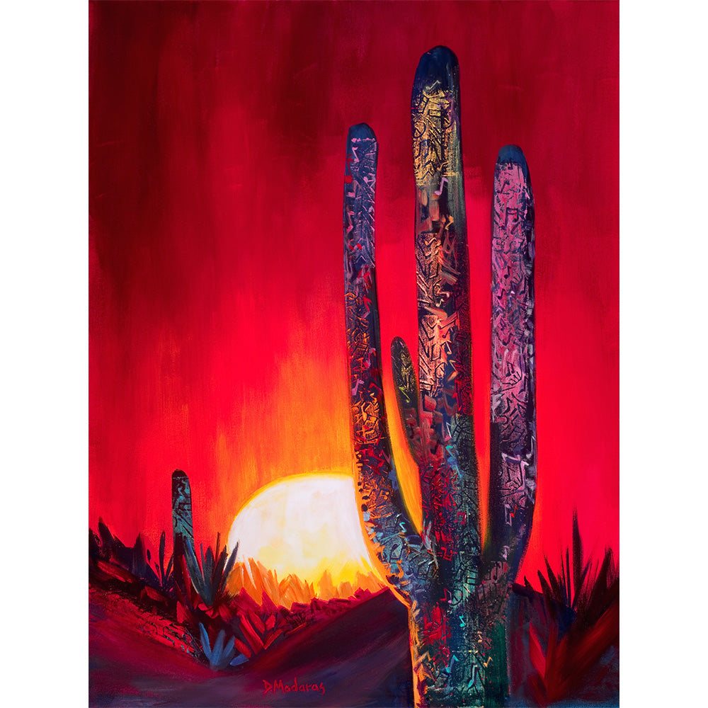 Singing Saguaro- Matted Print