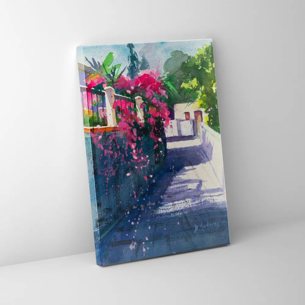 Street of Bougainvillea- Canvas