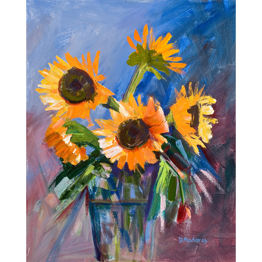 Sunflowers at the Ranch- Matted Print
