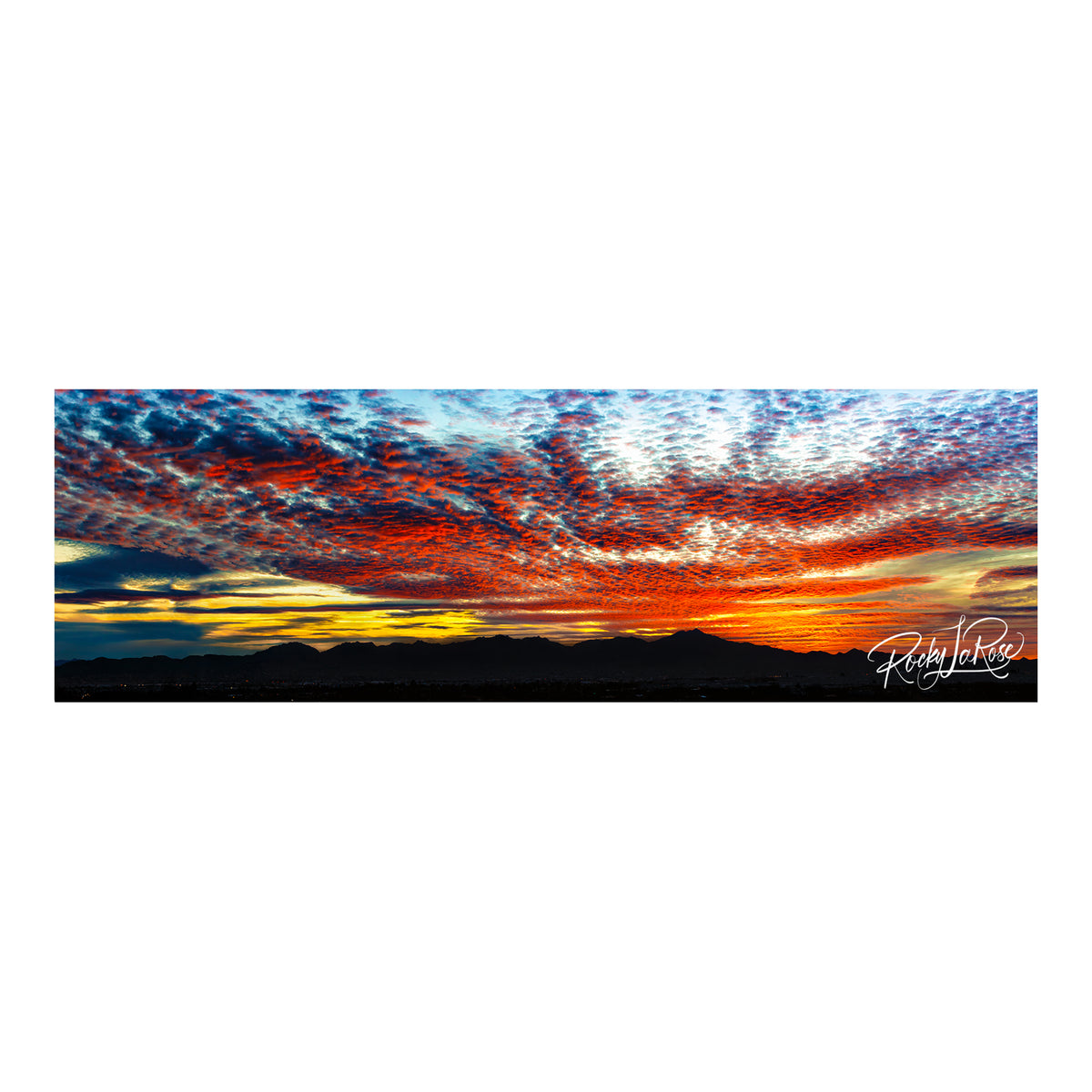 Indoor Aluminum - Fire in the Tucson Sky by Rocky LaRose