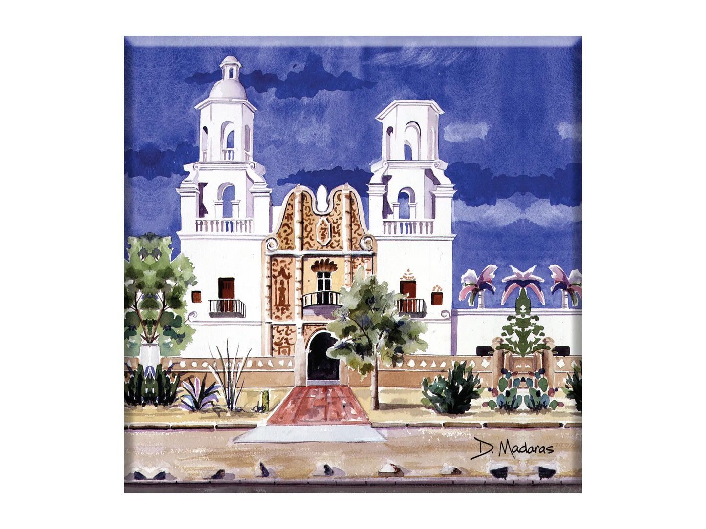San Xavier Mission - Glass Trivet