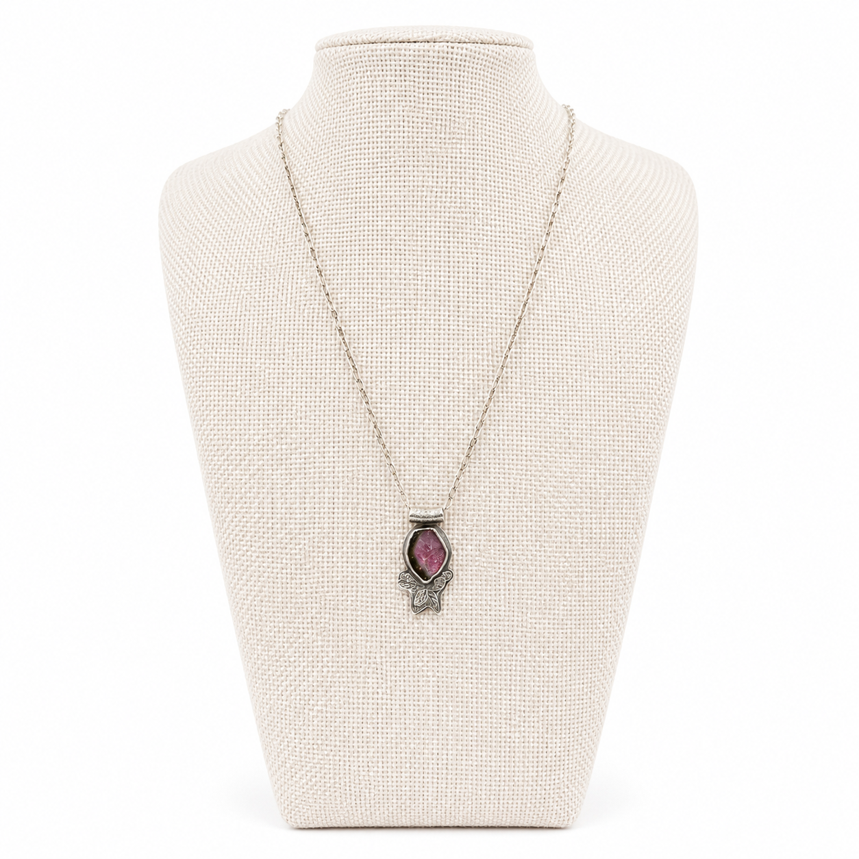 VS198 Pendant Watermelon Tourmaline and S/S