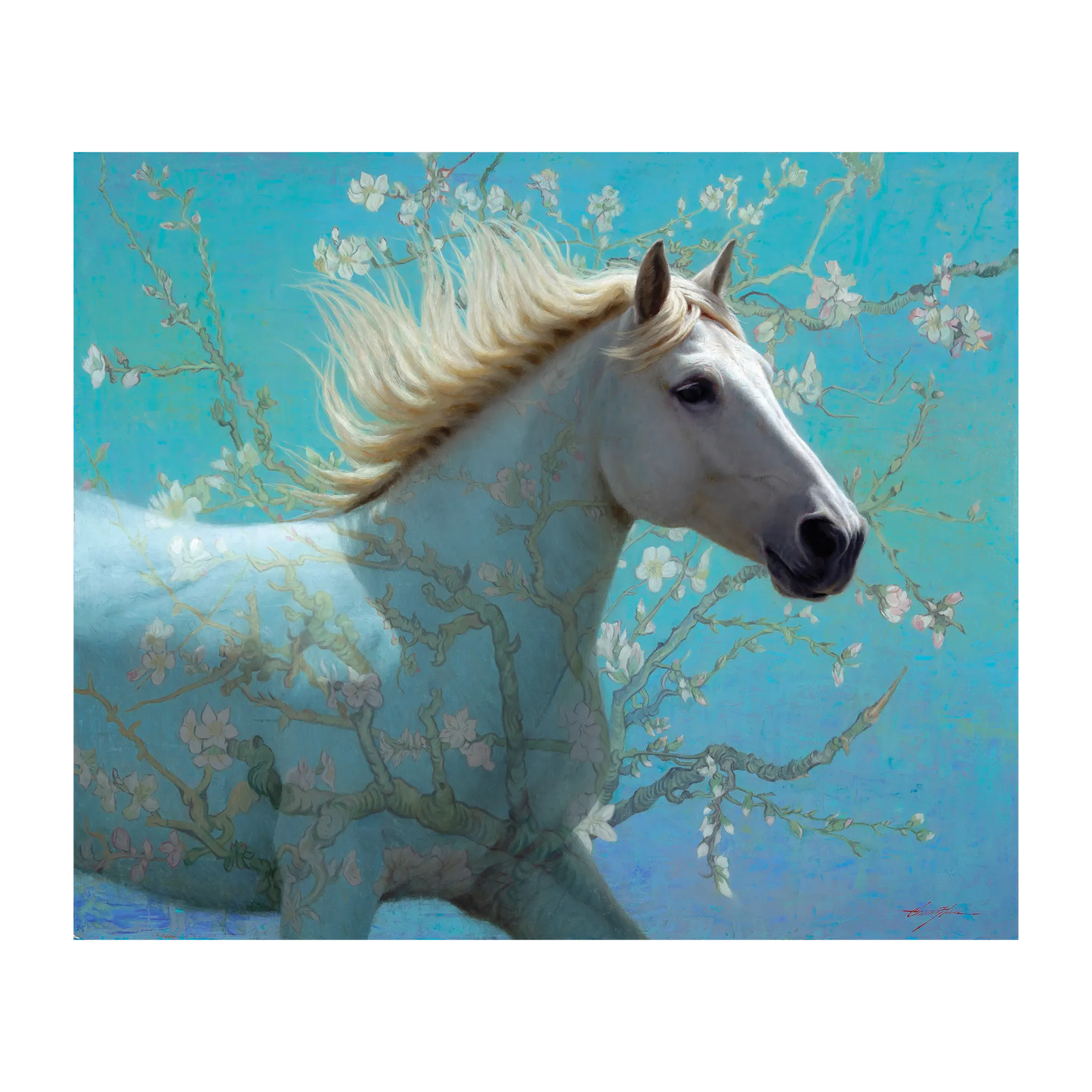 Van Gogh Horse by Chauncey Homer- Canvas Giclée