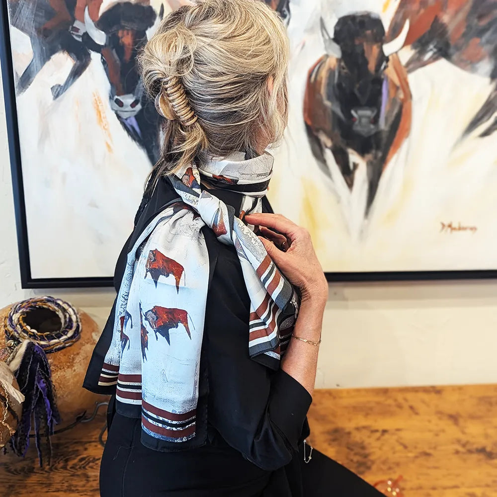 Bison - Silk Scarf/Purse Bundle