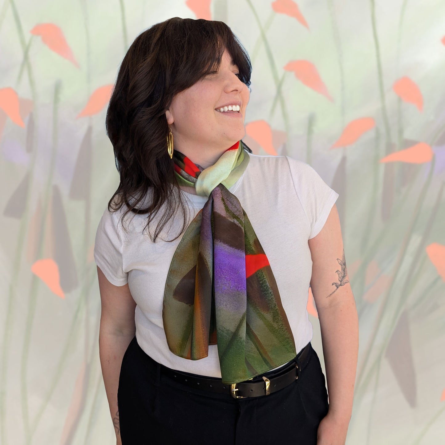 Ocotillo- 100% Silk Scarf