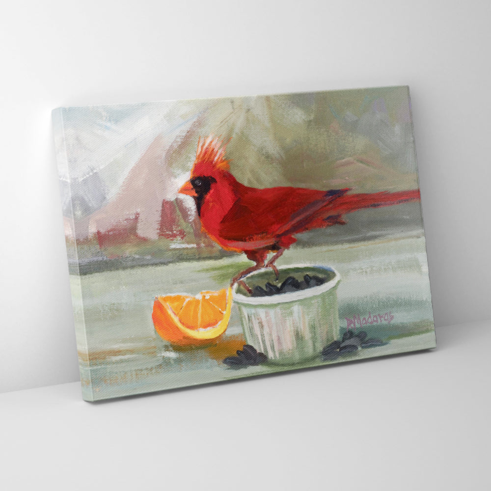 Orange Cardinal- Canvas