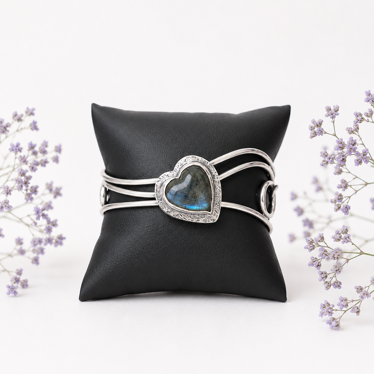 VS199 Bracelet-- Labradorite and sterling
