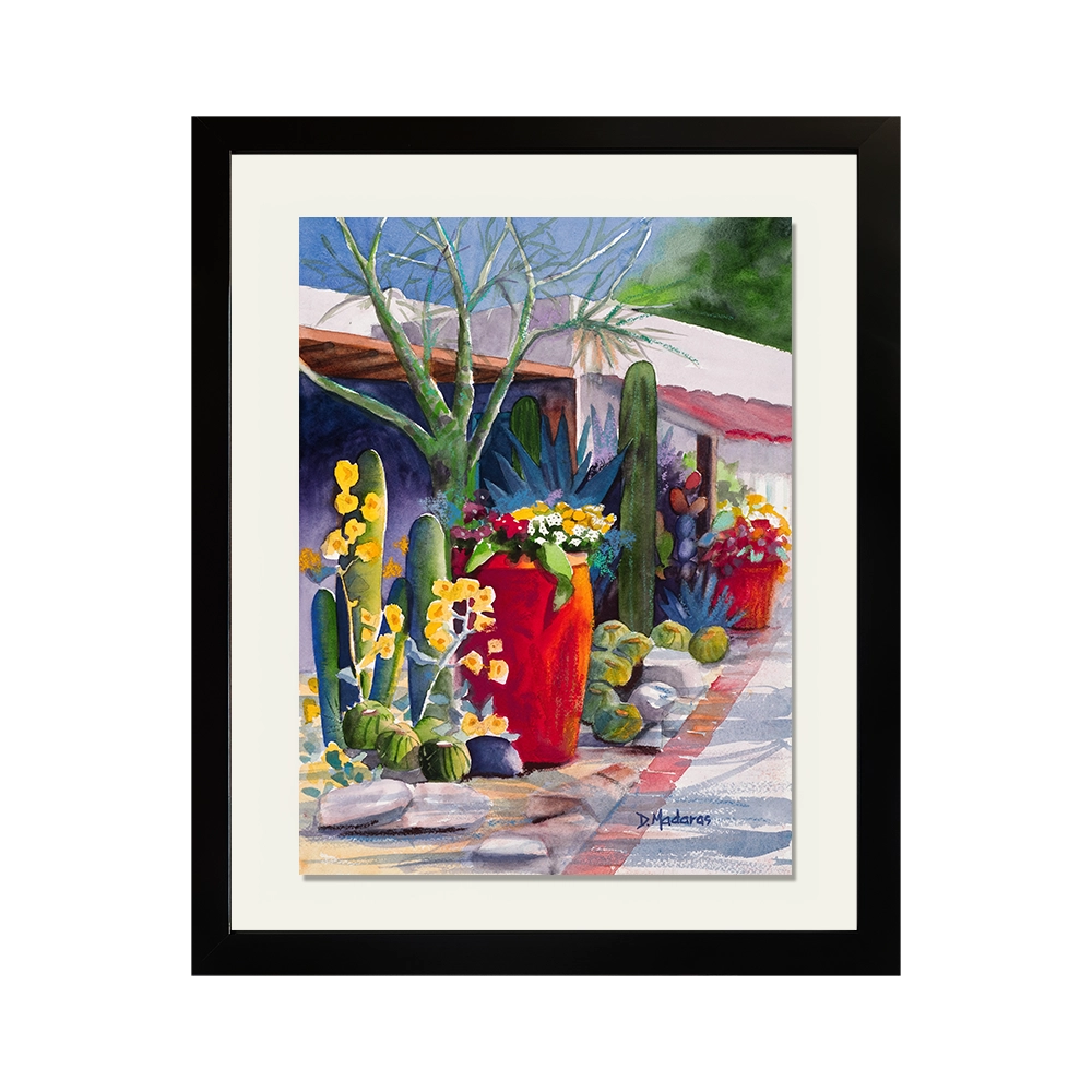 Watercolors Reimagined - Pots at the Hacienda