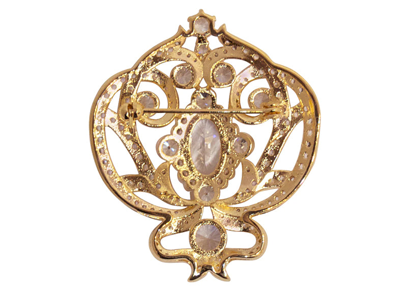 18 KGP Ornate Regal Brooch by Bling
