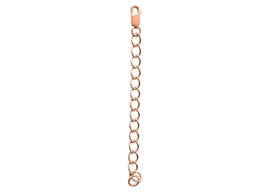 18 KGP Rose Gold Cable Chain Necklace Extension, 2.5" by Bling