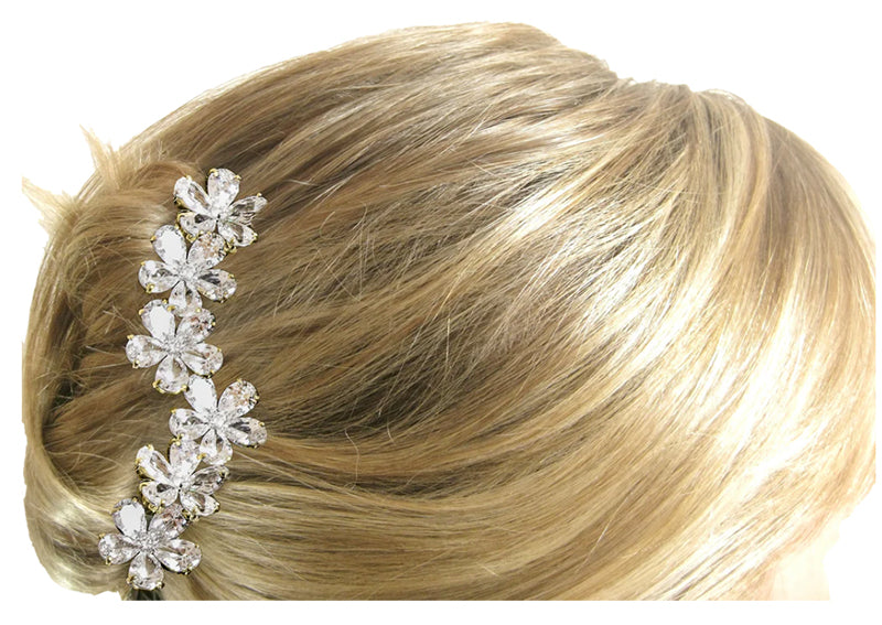 18 KGP Set of 3 Flat Hair Pins by Bling