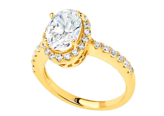 18 KGP 2.5 Carat Oval Ring by Bling