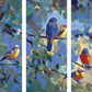 Five Birds- Canvas Triptych