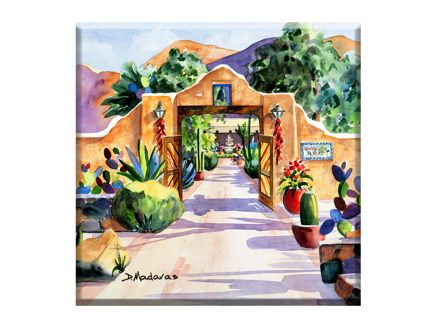 Hacienda Gate 2 - Glass Trivet