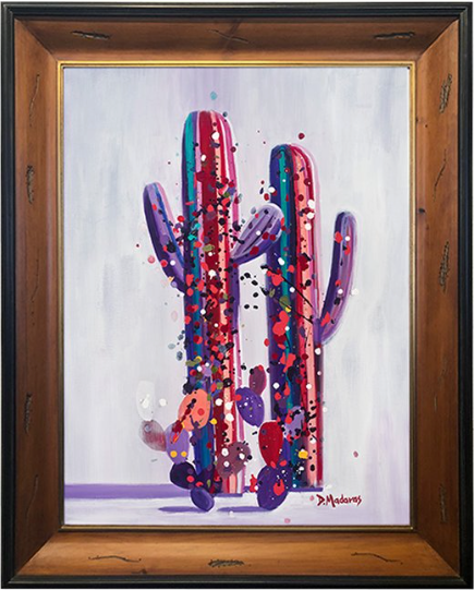 Saguaro Pollock Purple by Diana Madaras - 30x40 Original Acrylic