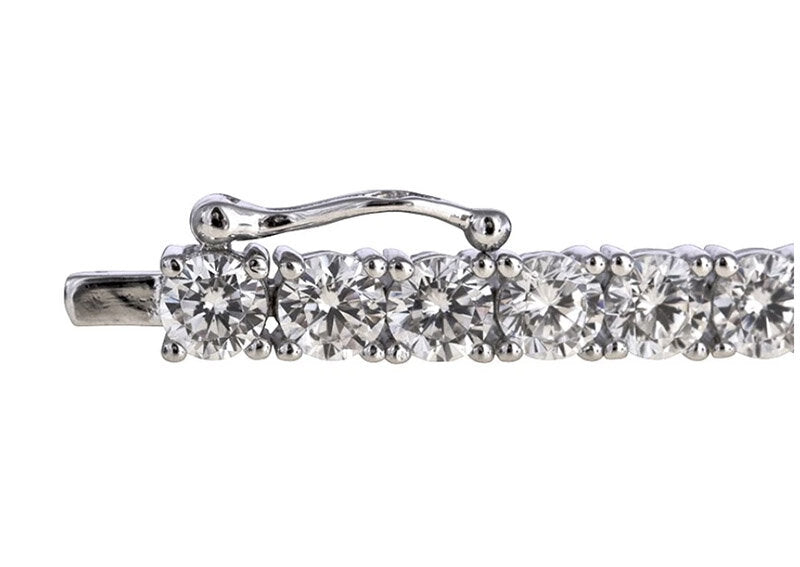 Silver 4mm Classic Tennis Bracelet with Double Security Clasp by Bling