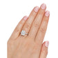 Sterling Silver Clear Emerald Cut Sophia Ring By Bling