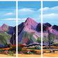 Pink Ocotillo at Pusch Ridge- Canvas Triptych