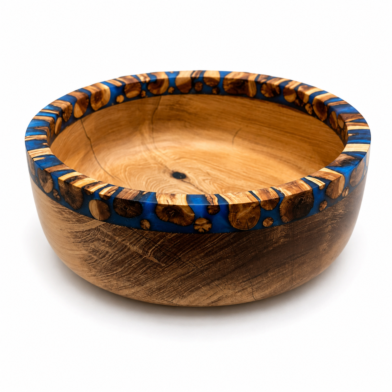 #59 Juniper w/ Manzanita Blue Inlay Bowl by Matthew Barany