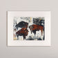 Bison on Parade- Matted Print