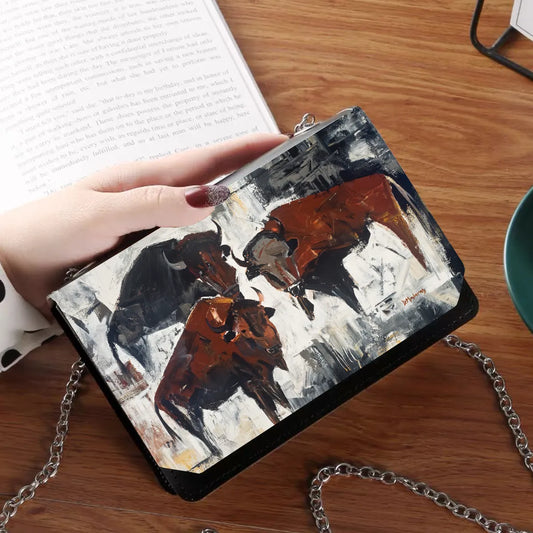 Bison on Parade-Small Purse Black