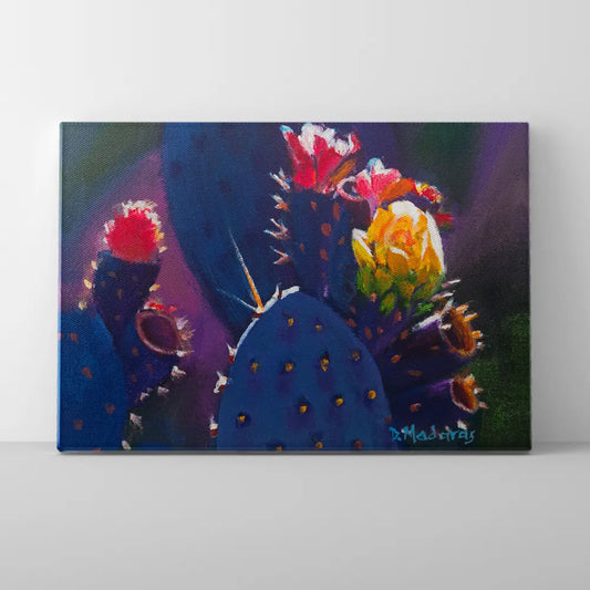 Blue Prickly Pear- Canvas