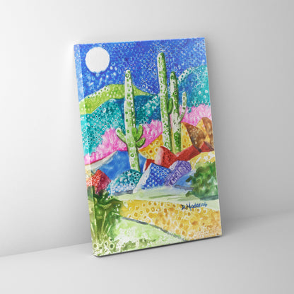 Cacti in the Moonlight- Canvas
