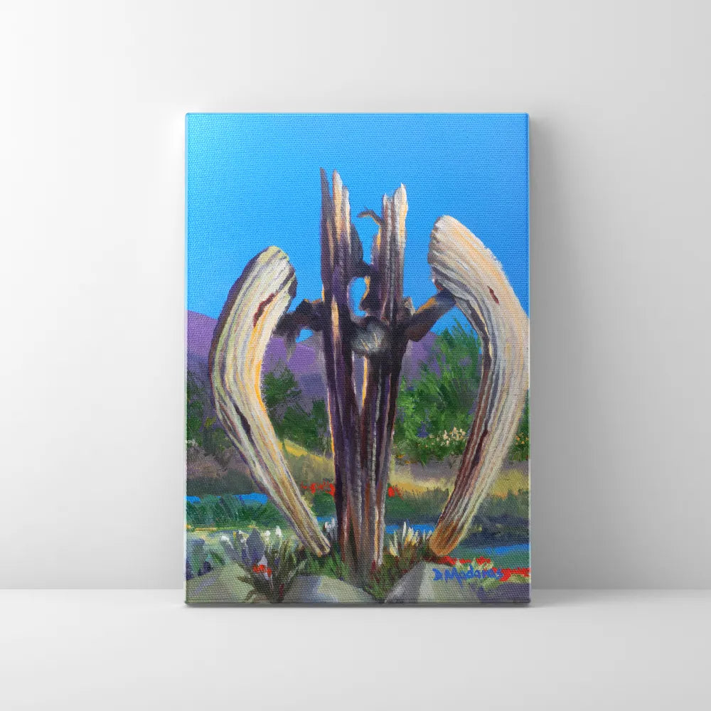 Angel Saguaro - Mini Canvas