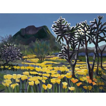 Chollas in the Poppy Field- Canvas
